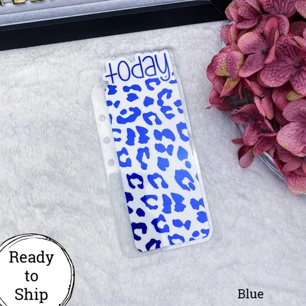 A5 Rings Blue Leopard Print Today Tab - Ready to Ship