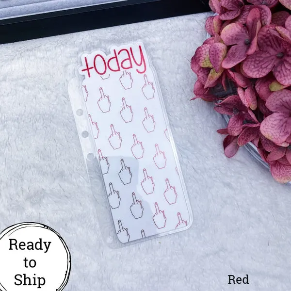 A5 Rings Red Middle Finger Today Tab - Ready to Ship