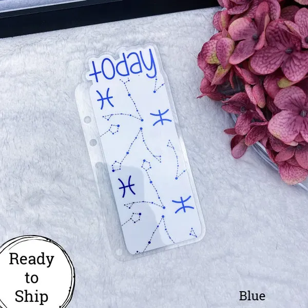 A5 Rings Blue Pisces Zodiac Today Tab - Ready to Ship