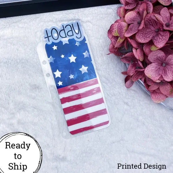 A5 Rings Printed American Flag Today Tab - Ready to Ship