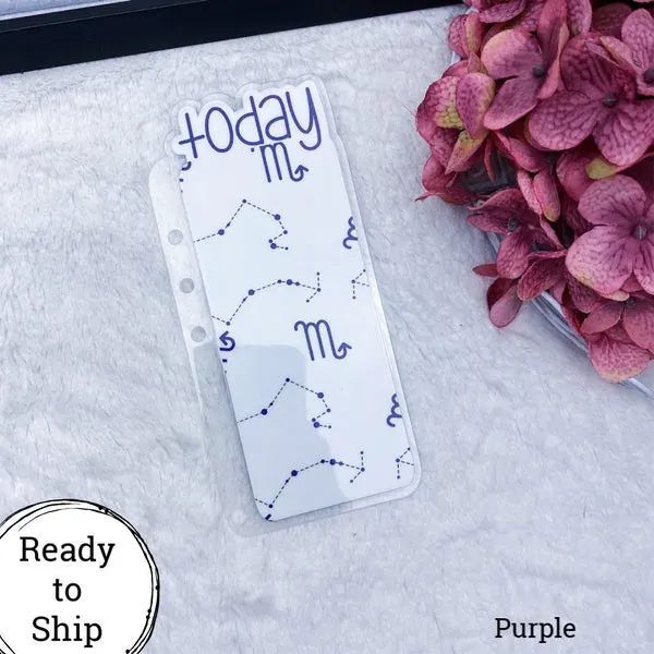 A5 Rings Purple Scorpio Zodiac Today Tab - Ready to Ship