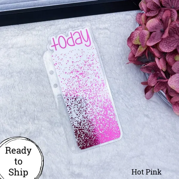 A5 Rings Hot Pink Splatter Today Tab - Ready to Ship