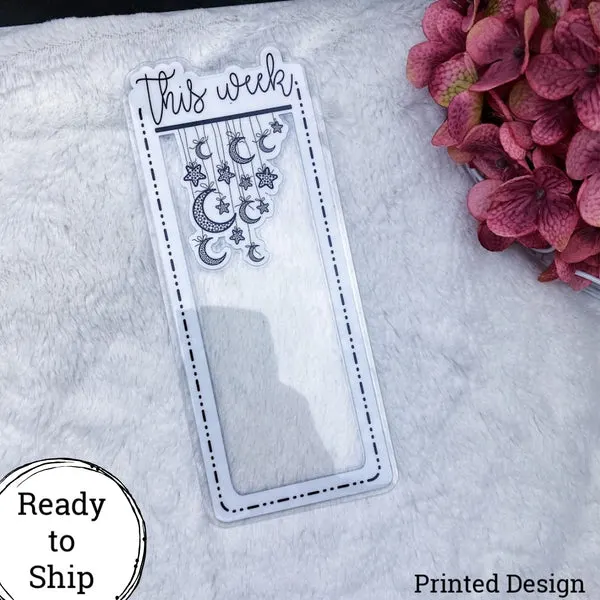 Weeks This Week Star Dangle Dashed Lined Tab - Ready to Ship