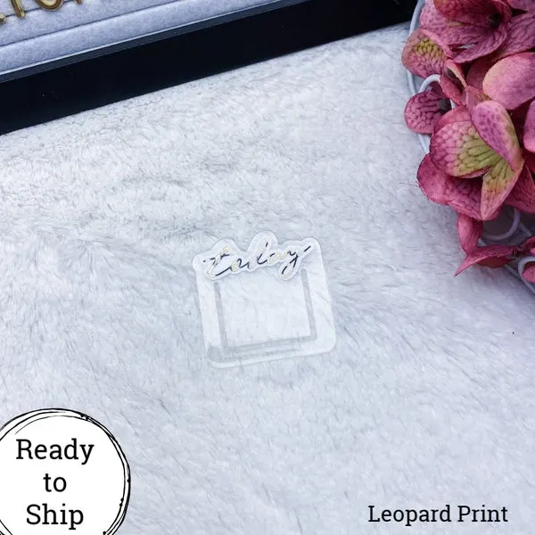 Leopard Foiled Mini Today Planner Clip - Ready to Ship