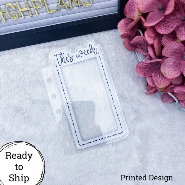 Pocket Rings This Week Dashed Lined Tab - Ready to Ship