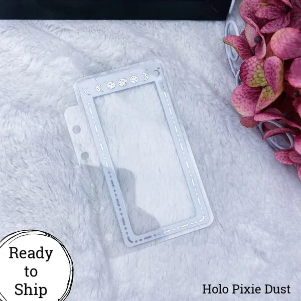 Pocket Rings Holo Pixie Dust Moon Phase Planner Tab - Ready to Ship