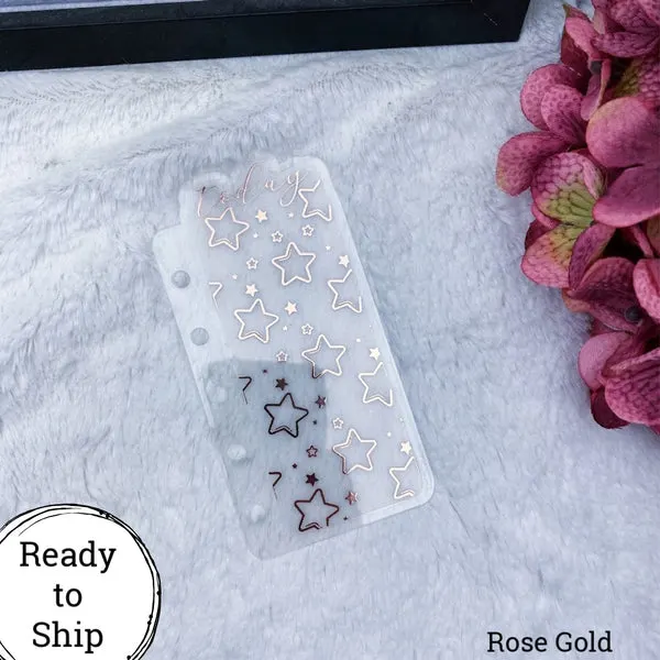 Pocket Rings Rose Gold Star Pattern Today Tab - Ready to Ship