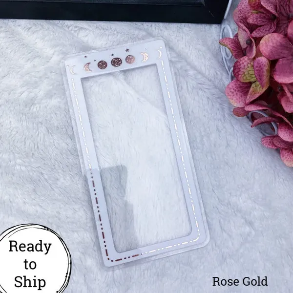 Pocket TN Rose Gold Moon Phase Planner Tab - Ready to Ship