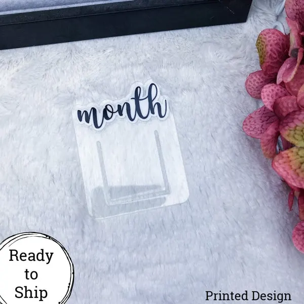 Printed Month Planner Clip - Ready to Ship