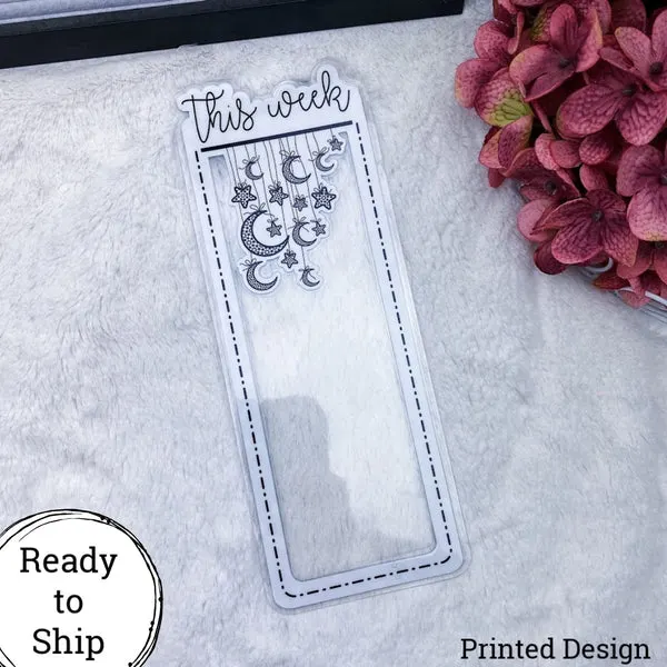 Standard TN This Week Dashed Lined Star Dangle Planner Tab - Ready to Ship