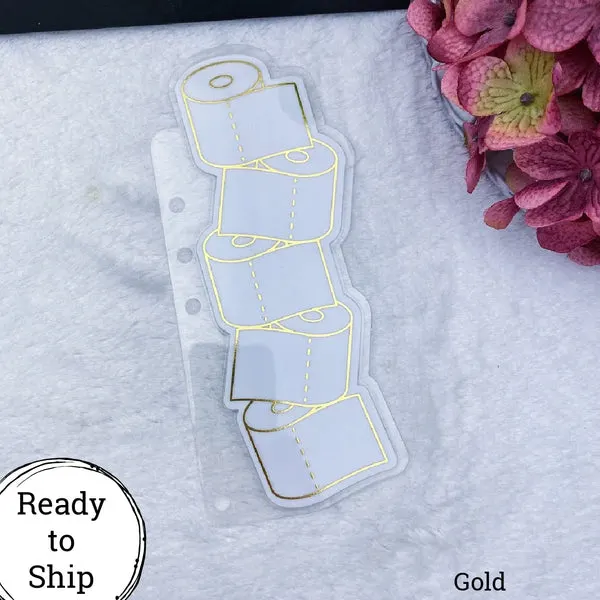 A5 Rings Gold Stacked TP Planner Tab - Ready to Ship