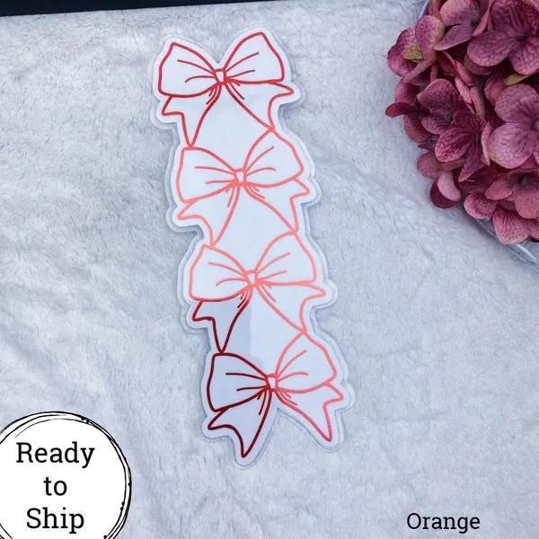 A5 TN Orange Stacked Bow Tab - Ready to Ship