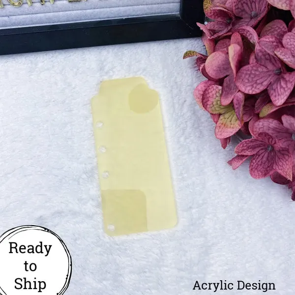 A6 Rings Citrus Acrylic Top Tab - Ready to Ship