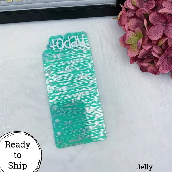 A6 Rings Jelly Holo Green Today Tab - Ready to Ship