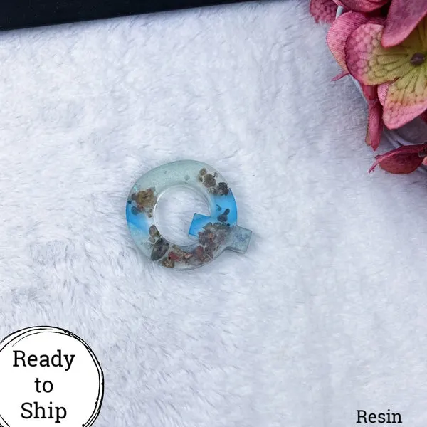 Resin Letter Q Beachy - Ready to Ship