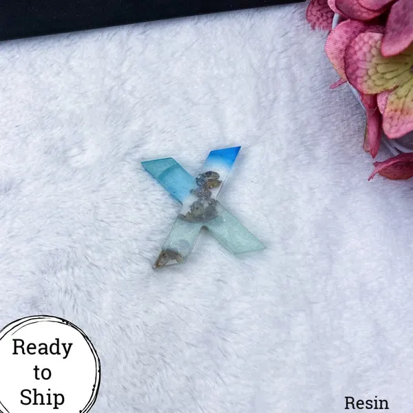Resin Letter X Beachy - Ready to Ship