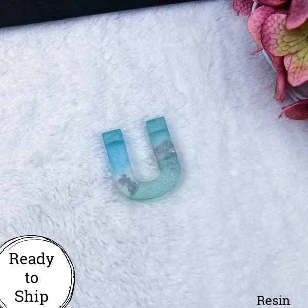 Resin Letter U Beachy - Ready to Ship