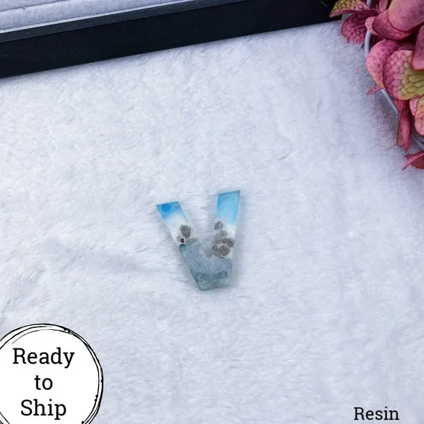Resin Letter V Beachy - Ready to Ship
