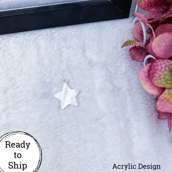 Marble Acrylic Star Charm - Ready to Ship