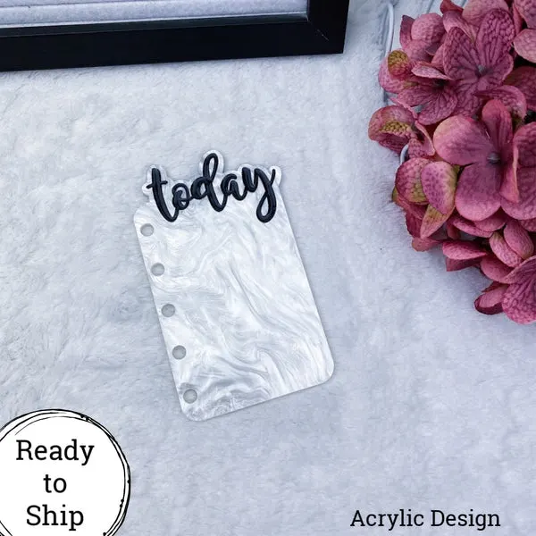 Pocket Rings Acrylic Marble Today Tab - Ready to Ship