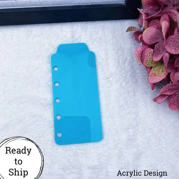 Pocket Rings Teal Acrylic Top Tab - Ready to Ship