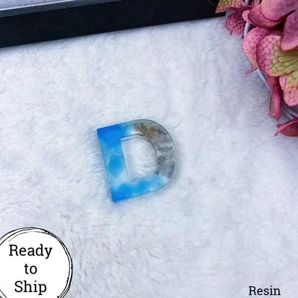 Resin Letter D Beachy - Ready to Ship