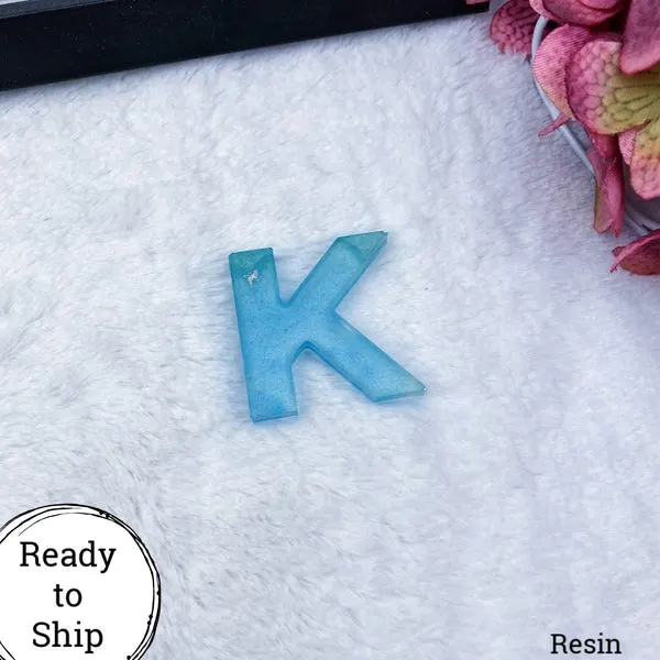 Resin Letter K Blue - Ready to Ship