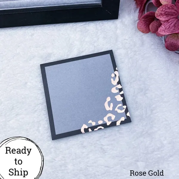 Rose Gold Foiled Leopard Print Sticky Note - Ready to Ship