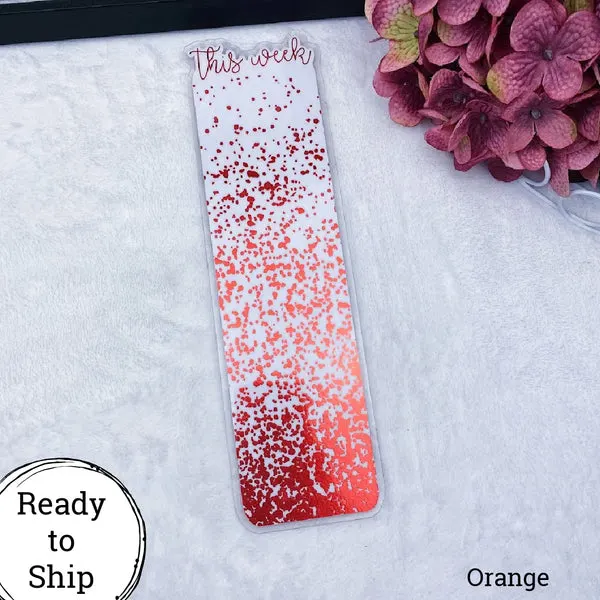 Standard TN Orange Splatter Script This Week Tab - Ready to Ship