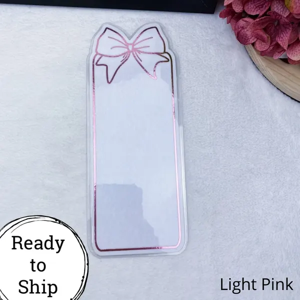 Weeks Light Pink Center Bow Tab - Ready to Ship