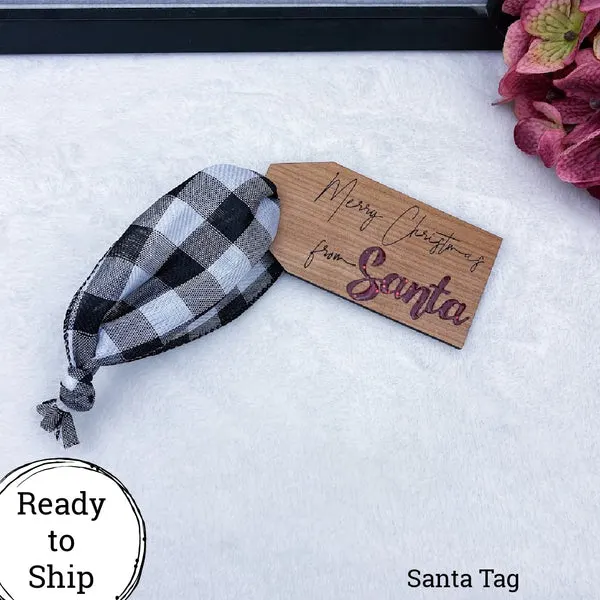 Merry Christmas From Santa Present Tag - Ready to Ship
