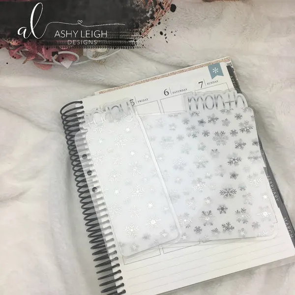 MTO Mini Discs Snow Flakes Planner Tabs